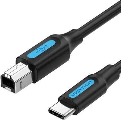 Cablu USB imprimanta Vention, 2m, USB-C (T) la USB-B (T), PVC, negru,"CQUBH" (timbru verde 0.08 lei) -6922794756427