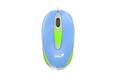 MOUSE Genius, "DX-Mini", PC sau NB, cu fir, USB, optic, 1000 dpi, butoane/scroll 3/1, LED, albastru, "31010025406" (timbru verde 0.18 lei)