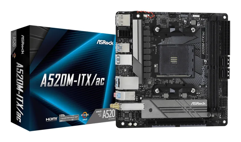 Placa de baza Asrock A520M-ITX/ac Socket AM4 micro ATX "A520M-ITX/AC"