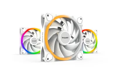 Set 3 ventilatoare be quiet! "LIGHT WINGS White"120mm 2500 rpm, Rifle bearing, 4-pin PWM, ARGB LED, "BL101" (timbru verde 0.54 lei)