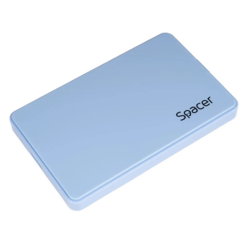 RACK extern SPACER, pt HDD/SSD, 2.5 inch, S-ATA, interfata PC USB 3.0, Husa piele sintetitca, plastic, Bleu, "SPR-25612BL" (timbru verde 0.8 lei)