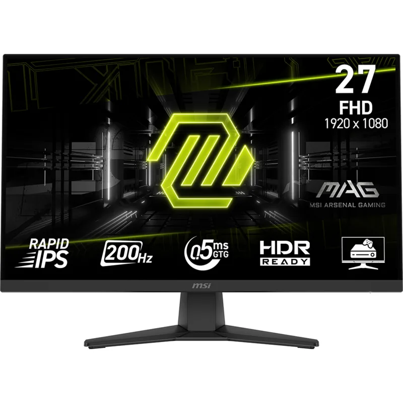 Monitor MSI MAG 272F, IPS, 27 inch, Full HD, 1920 x 1080, HDMI, Display Port, 200 Hz, 0.5ms, Negru "MAG 272F" (timbru verde 7 lei)