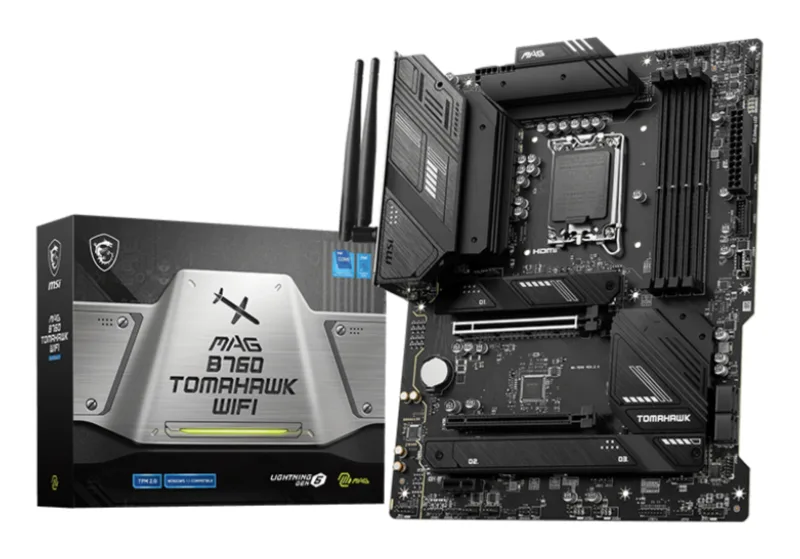 MSI MAG B760 TOMAHAWK WIFI LGA1700 ATX MB DDR5 2xPCIe x16 4xSATA "MAG B760 TOMAHAWK WIFI"