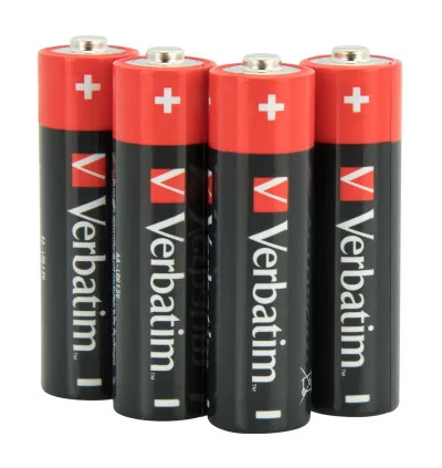 BATERIE VERBATIM  AA (R6), 1.5V alcalina,  4 buc., shrink wrap "49501" (timbru verde 0.32 lei)