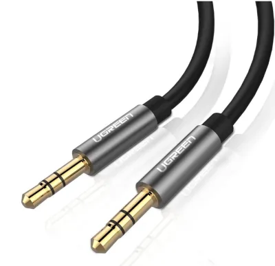 CABLU audio Ugreen, "AV119" stereo 3.5 mm jack (T) la 3.5 mm jack (T), 5m, conectori auriti, negru "10737" (timbru verde 0.18 lei) - 6957303817375