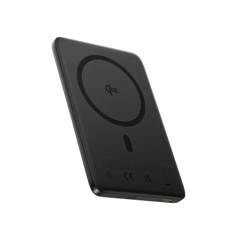 POWER BANK Baseus PicoGo AM41 Ultra-Slim Qi2 Magnetic Wireless, capacitate 10000mAh 27W, 1 x USB Type-C, include cablu USB Type-C la USB Type-C 30cm, negru "E0027201" (timbru verde 0.98 lei) - 6932172691707