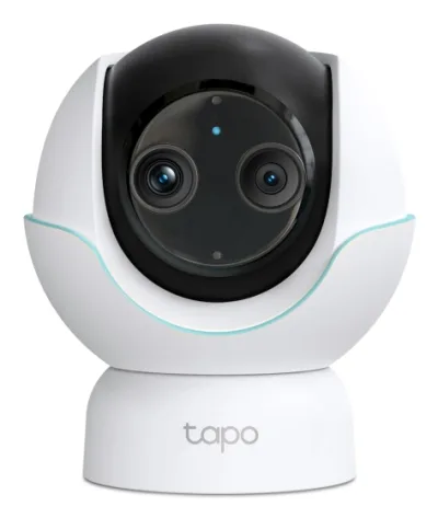 CAMERA IP TP-LINK, dual lens, baby monitor, wireless, cube, pt. interior 360 grade, dist. IR 9 m, tip lentila fixa 4 mm, 4 Mpx 2K, microfon, carcasa plastic, slot SD card, "Tapo C840" (timbru verde 0.8 lei)