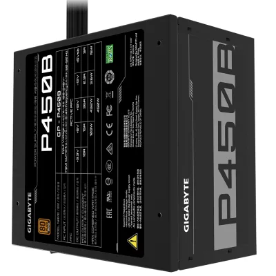 SURSA GIGABYTE , 450 W, ATX 12V V2.31, fan 120 mm x 1, 80 Plus Bronze, "GP-P450B" (timbru verde 2 lei)