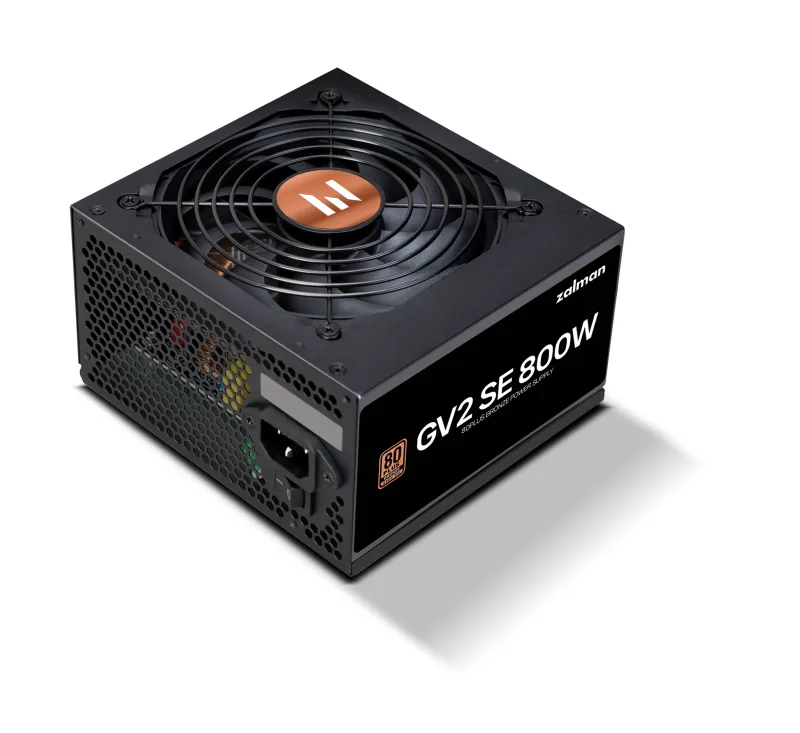 SURSA Zalman "ZM800", 800W,  certificare 80Plus Bronze, non-modular,  fan 120mm, negru, "ZM800-GV2SE" (timbru verde 2 lei)