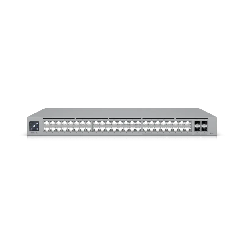 Ubiquiti 48-port, Layer 3 Etherlighting switch with 2.5 GbE, 16x 2.5 GbE RJ45 ports, 32x GbE RJ45 ports, 4x 10G SFP+ ports "USW-PRO-MAX-48-EU" (timbru verde 2 lei)