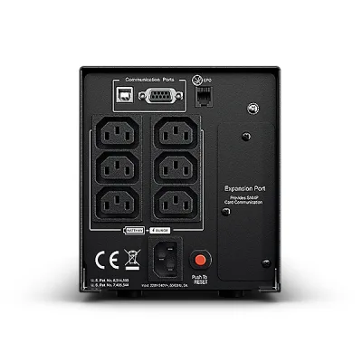UPS CYBER POWER Line Int. cu Sinusoida Pura,tower,750VA/ 675W,AVR,6xIEC,dilay LCD,1xRBP0014,Backup 4-12 min,incarcare 8h,USB,RS232,GreenPower,serie PR "PR750ELCD"  (timbru verde 4 lei)