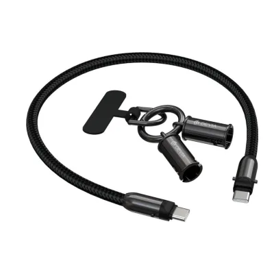 Cablu Devia Extreme Speed, USB C/ USB C, 0.3m, Negru