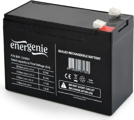 ACUMULATOR UPS GEMBIRD 12V /   9Ah, terminal F2(T2), dimensiune: 151x65x94mm, inaltime+terminal: 100mm, "BAT-12V9AH" (timbru verde 0.5 lei)