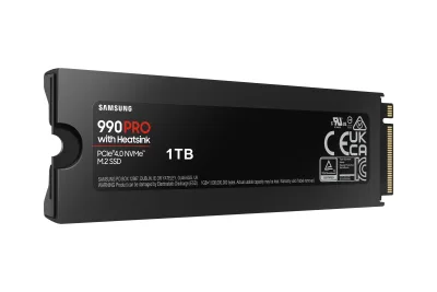 SSD Samsung 990 Pro, 1TB, PCIe 4.0, NVMe, M.2, Heatsink "MZ-V9P1T0GW"