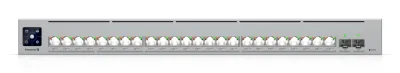 Ubiquiti network switch ECS-24-PoE-EU Enterprise-grade 24-port, Layer 3 Etherlighting PoE+++ switch with high-capacity 10 GbE RJ45 and 25G SFP28 ports, all PoE+++ (90W capable, "ECS-24-POE-EU" (timbru verde 2 lei)