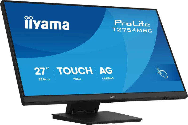 IIYAMA Monitor TOUCH T2754MSC-B2AG InCell PCAP 10pt touchscreen IPS 1920x1080 83Hz, 16:9, 300cd, 1000:1, 4ms, landscape, face-up "T2754MSC-B2AG" (timbru verde 7 lei)