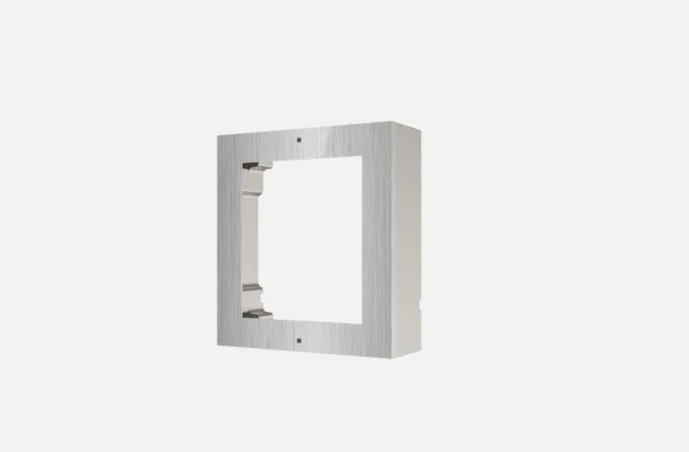Panou frontal pentru un modul videointerfon modular Hikvision DS-KD- ACW1/S; montare aplicata; material otel inoxidabil; dimensiuni: 117mm x 1 07mm x4mm;