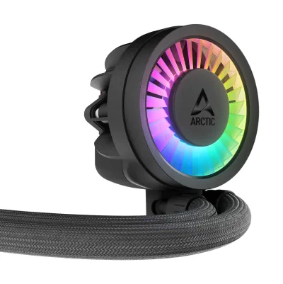 COOLER Arctic "Liquid Freezer III Pro 280 A-RGB", skt. LGA1851, LGA 1700, AM4, AM5, racire cu lichid, 2 x 140mm P14 Pro ARGB, 800 - 2800 RPM, ARGB, negru "ACFRE00183A" (timbru verde 2.00 lei)