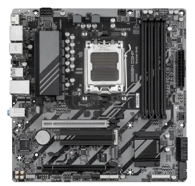 Placa de baza GIGABYTE B850M D3HP, AM5, DDR5, mATX, Gri/Negru "B850M D3HP"