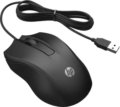 MOUSE USB OPTICAL 100/6VY96AA HP "6VY96AA" (timbru verde 0.18 lei)