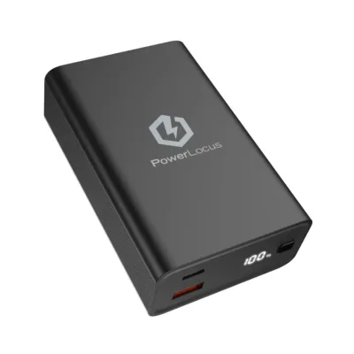 PowerLocus Acumulator extern 20 000mAh, 65W PD Fast Charging, Black