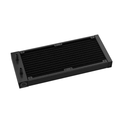COOLER DeepCool "LE240 V2", skt. LGA1851, LGA 1700, AM4, AM5, racire cu lichid, 2 x 120mm, 500 - 2100 RPM, RGB adresabil, negru "R-LE240-BKAMMC-G-2" (timbru verde 2.00 lei)