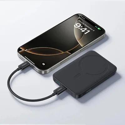 POWER BANK Baseus EnerFill FM11 Mini Magnetic Wireless, capacitate 10000mAh 22.5W, 1 x USB Type-C, negru "P1008210E123-00" (timbru verde 0.98 lei) - 6932172690434