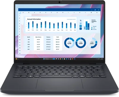 Laptop Workstation DELL Pro Max 14 MC14255, cu procesor Ryzen AI 5 340, 14'' WVA, 16 GB LPDDR5x, 256 GB, AMD Radeon 840M, Windows 11 Pro, 3 ani Garantie
