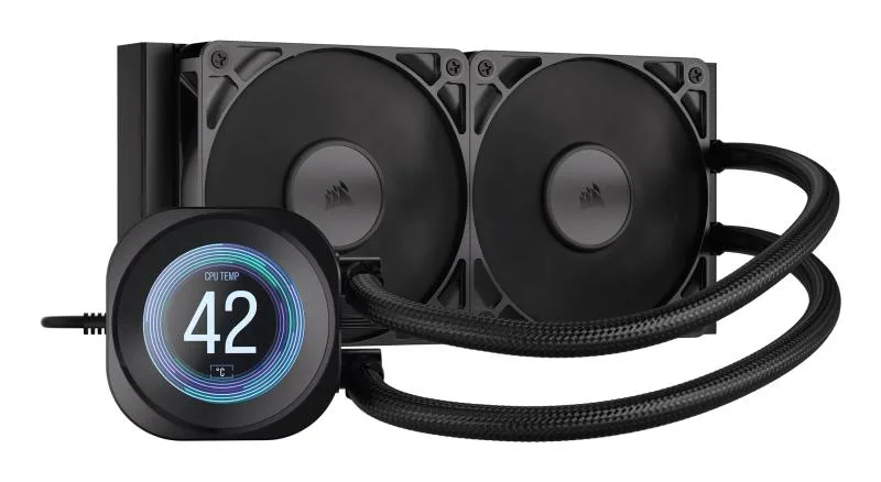 Cooler Procesor Corsair Nautilus 240 RS LCD, Lichid, 12 cm, 2 ventilatoare