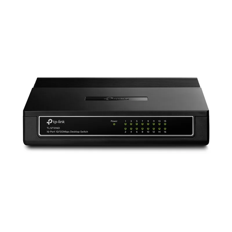 SWITCH TP-LINK 16 porturi 10/100Mbps, carcasa plastic "TL-SF1016D" (timbru verde 2 lei)