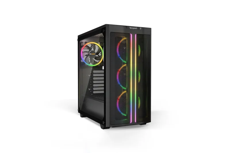 CARCASA be quiet! "PURE BASE 500 FX Black", Middle Tower, ATX, fara sursa,4xfan, USB 3.2 gen 1 x 1,USB Type-C x 1,audio+mic,PSU shroud, 7 sloturi expansiune,ARGB,negru, "BGW43" (timbru verde 0.4lei)