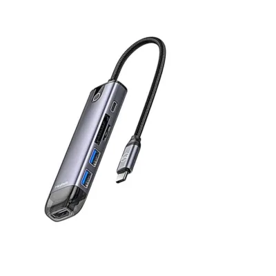 Hub USB MCDODO Multihub 5 in 1 USB-C, 5 porturi, HDMI, Gri