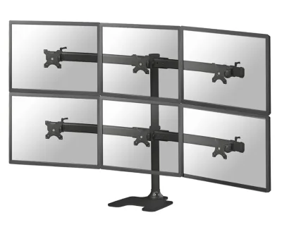 Suport 6 monitoare de birou Neomounts FPMA-D700DD6; pentru display-uri cu diagonale 10"-27", sistem de prindere VESA 100x100~100x100, greutate maxima suportata 8 - per ecrankg, full motion, tilt +180°, swivel +180°, rotate +360°; inaltime reglabila manual