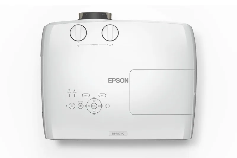 Proiector Epson EH-TW7100, 3LCD, 4K PRO-UHD, 3.000 lumeni, 16:9, 100.000:1, lampa 3.500 ore/ 5.000 ore, dimensiune maxima imagine 500", 2 * USB 2.0 Type A, USB 2.0 Type Mini-B, 2* HDMI, Bluetooth, audio in/ out, Kensington lock, 4K enhancement, Wireless