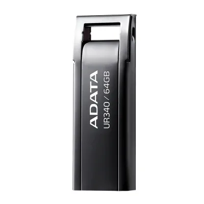 MEMORIE USB 3.2 ADATA UR340 64GB BLACK METALIC "AROY-UR340-64GBK" (timbru verde 0.03 lei)