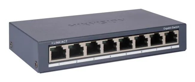 SWITCH  8 PORTURI  GIGABIT UNMANAGED "DS-3E0508-O" (timbru verde 2 lei)
