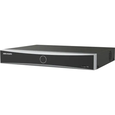 NVR Hikvision 8 canale AcuSeek K Vpro DS-7608NXI-K1/VPRO; 3-ch@12 MP or 6-ch@8 MP or 12-ch@4 MP or 24-ch@1080p decoding capacity, H.265 +/H.265/H.264+/H.264, iesiri: HDMI/VGA, 1x SATA max 16TB pe HDD, AI by NVR: Facial recognition, perimeter protection,