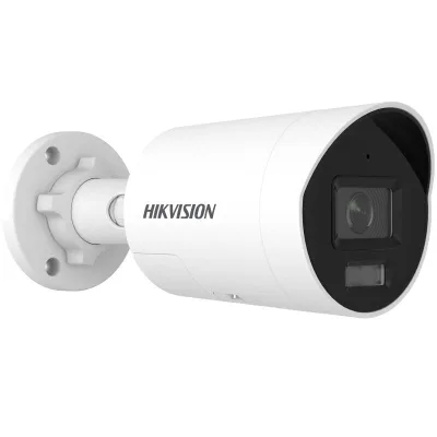 Camera de supraveghere IP Bullet 4MP Smart Hybrid Light with ColorVu Hikvision DS-2CD2047G3-LI2UY/SL(2.8MM), lentila fixa 2.8mm, iluminare min: Color: 0.0008 Lux @ (F1.0, AGC ON),0 Lux cu IR 40m, microfon incorporat, difuzor incorporat, interfata audio: