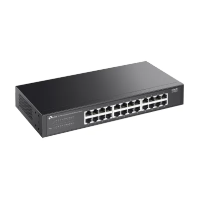 SWITCH TP-LINK 24 porturi Gigabit, fanless, instalare desktop / rackmount, carcasa metalica "LS1024G" (timbru verde 2 lei)