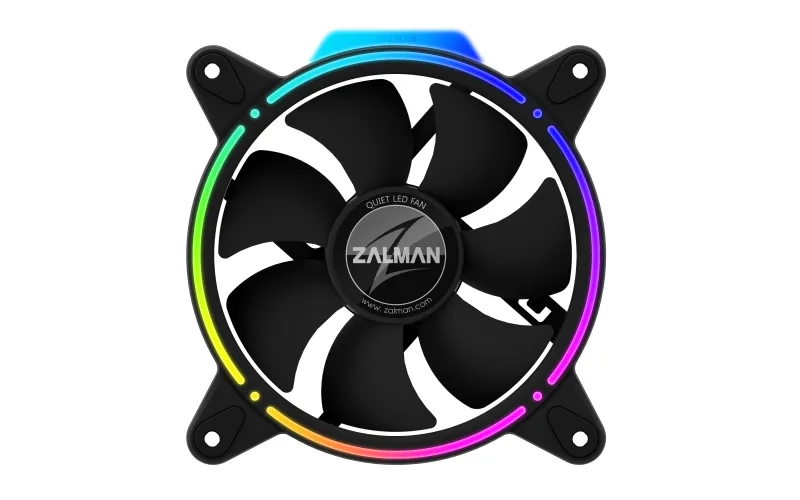 Ventilator Zalman "RFD120A", 120mm, 1500 RPM, hydraulic bearing, 34.34 cfm, 3-pin adresabil, negru, "ZM-RFD120A" (timbru verde 0.18lei)
