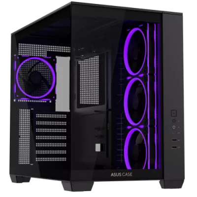 Carcasa ASUS A32 Plus TG ARGB, RGB, Mid Tower, Black