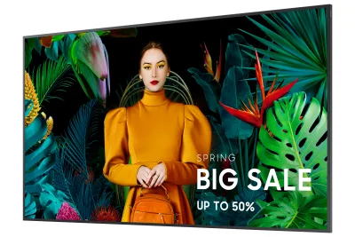 MONITOARE Samsung - signage 65",UHD,24/7,500nit,VA,8ms,1xDP1.2,3xHDMI2.0,HDCP2.2,2xUSB2.0,1xLAN,1xRS232C,1xIR,Mini Jack,RS232C out,boxe 2x10W, 400x400 "LH65QMCEBGCXEN" (timbru verde 15 lei)