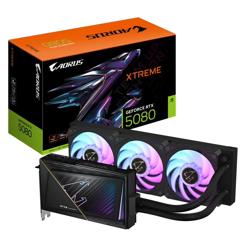 Placa video Gigabyte AORUS GEFORCE RTX 5080 XTREME WATERFORCE, 16GB GDDR7, PCI Express 5.0, 256-bit