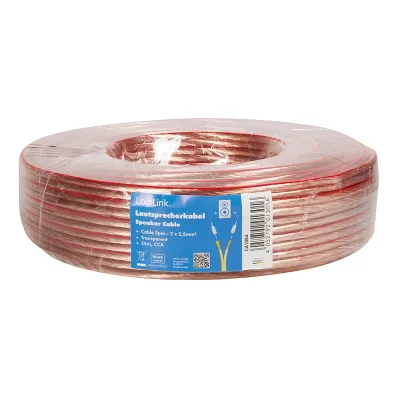 ROLA cablu audio LOGILINK, conductor din CCA, 2*2.5mm2, 25m, transparent, "CA1084"